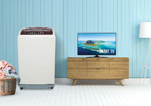 Smart TV and Washing Machine Combo